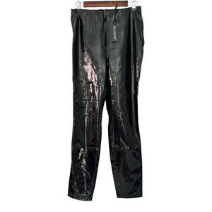 BLANK NYC Womens Size 29 Black Vegan Leather Hot Pants Leggings Latex NWT Grease